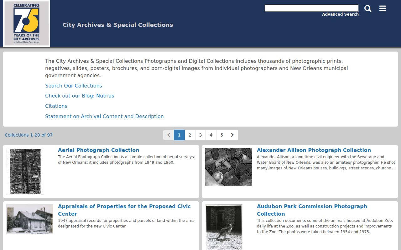 Louisiana city directory access through the New Orleans digitized local-history collection